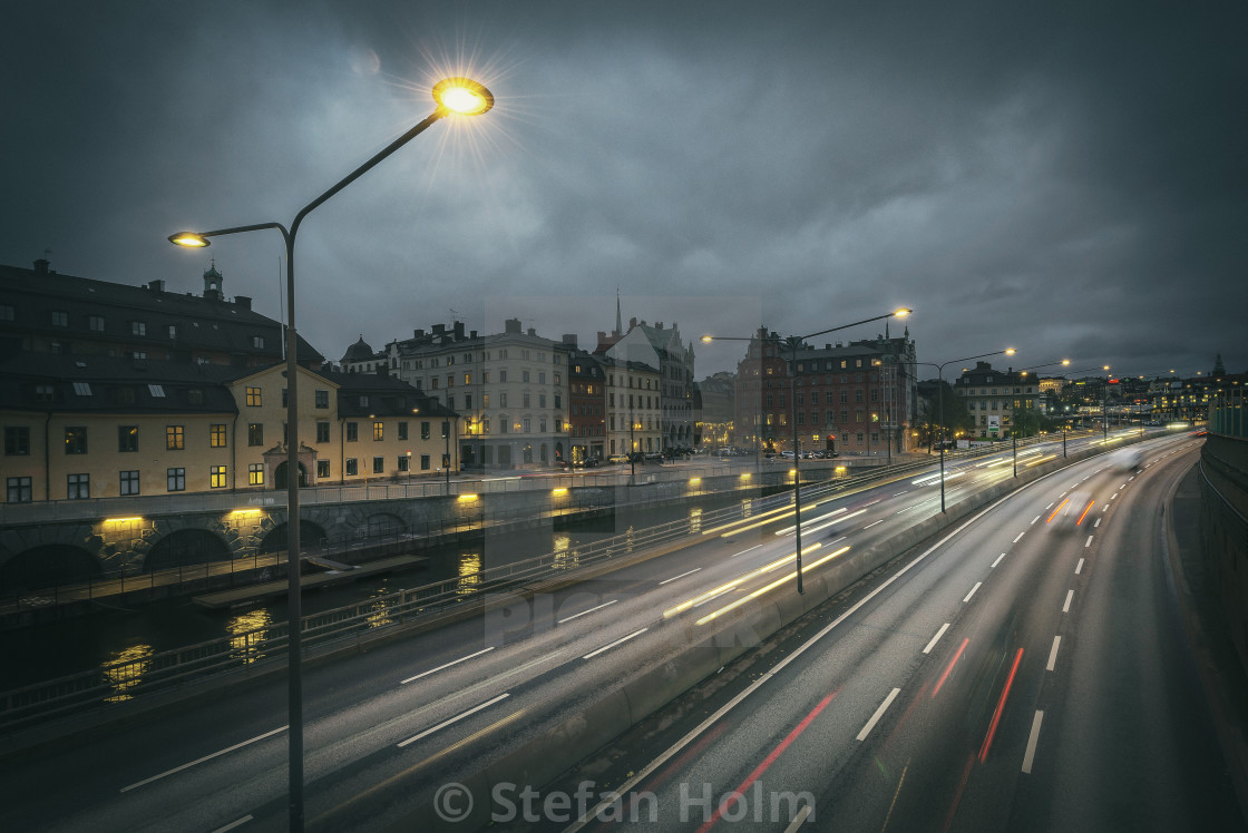 "Highway between the old town and Riddarholmen in Stockholm durin" by Stefan Holm - $6.35 "Highway between the old town and Riddarholmen in Stockholm durin" stock image