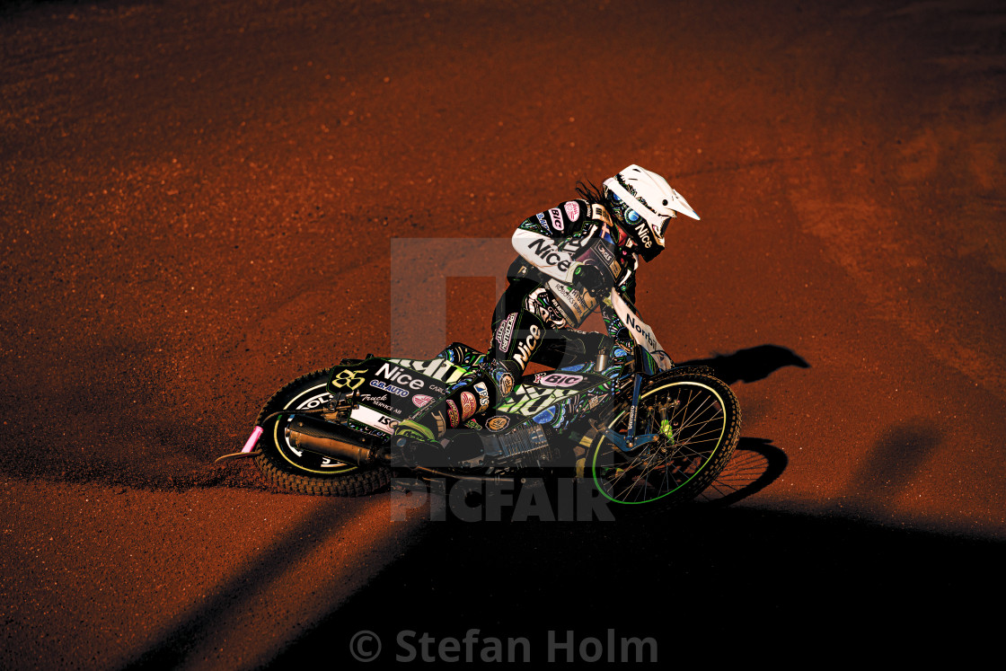 "Antonio Lidback (SWE) at the Speedway GP in Hallstavik" by Stefan Holm - $6.32 "Antonio Lidback (SWE) at the Speedway GP in Hallstavik" stock image