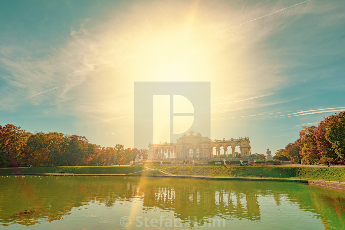"The Gloriette at Schoenbrunn reflected in a water pond in colorf" by Stefan Holm - $6.34 "The Gloriette at Schoenbrunn reflected in a water pond in colorf" stock image