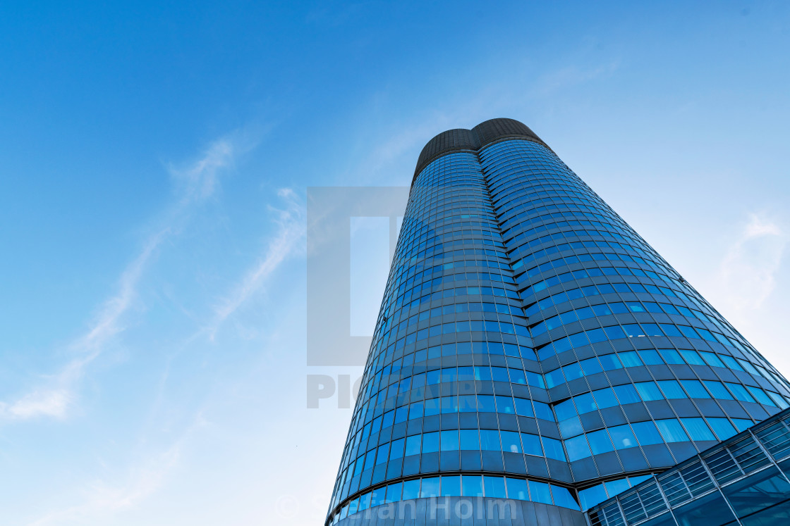"The new Millenium tower in blue at the banks of Donau" by Stefan Holm - $6.34 "The new Millenium tower in blue at the banks of Donau" stock image