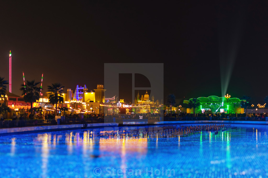 "Colorful lights from the big stage and the pavilions at the Glob" by Stefan Holm - $6.30 "Colorful lights from the big stage and the pavilions at the Glob" stock image