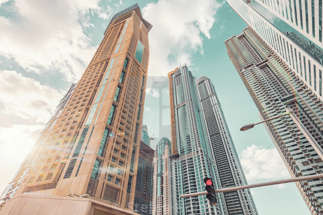 "Architectual view of Al Mass Tower in Dubai downtown" by Stefan Holm - $6.30 "Architectual view of Al Mass Tower in Dubai downtown" stock image