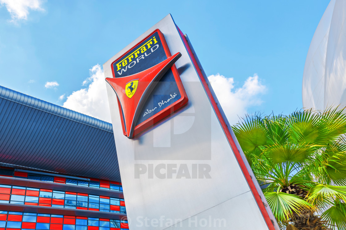 "Logo of the Ferrari world amusement park with rides concentrated" by Stefan Holm - $6.30 "Logo of the Ferrari world amusement park with rides concentrated" stock image