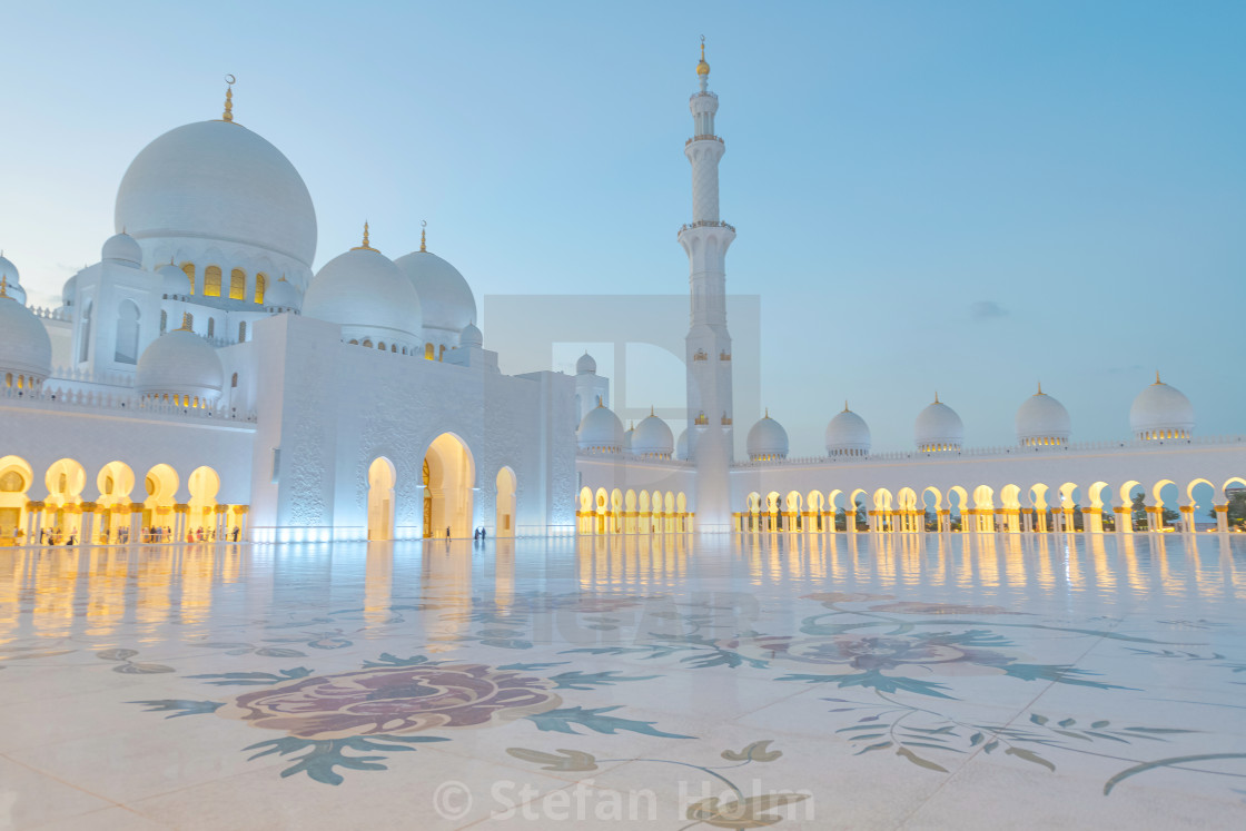 "Bright view of Sheikh Zayed Grand Mosque during sunset in pastel" by Stefan Holm - $6.30 "Bright view of Sheikh Zayed Grand Mosque during sunset in pastel" stock image