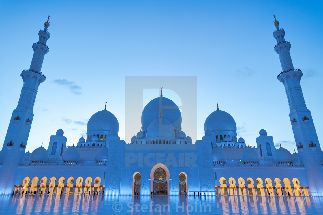 "Courtyard inside the Sheikh Zayed Mosque or the grand Mosque ill" by Stefan Holm - $6.30 "Courtyard inside the Sheikh Zayed Mosque or the grand Mosque ill" stock image