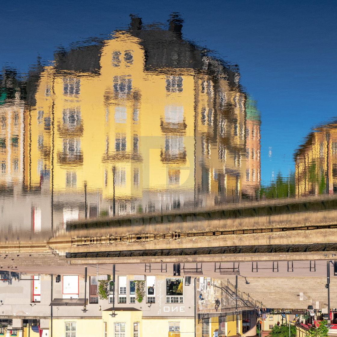 "Flipped imae of a house in areflection" by Stefan Holm - $6.29 "Flipped imae of a house in areflection" stock image