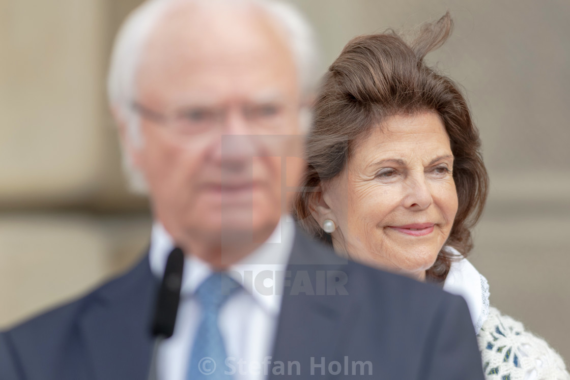 "Swedish national day with King Carl XVI and Queen Silvia at the" by Stefan Holm - $6.32 "Swedish national day with King Carl XVI and Queen Silvia at the" stock image