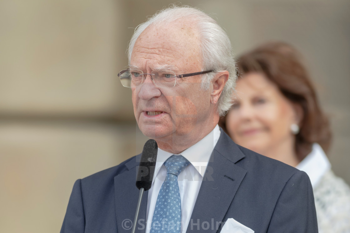 "Swedish national day with King Carl XVI and Queen Silvia at the" by Stefan Holm - $6.34 "Swedish national day with King Carl XVI and Queen Silvia at the" stock image