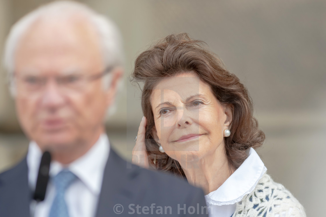 "Swedish national day with King Carl XVI and Queen Silvia at the" by Stefan Holm - $6.32 "Swedish national day with King Carl XVI and Queen Silvia at the" stock image