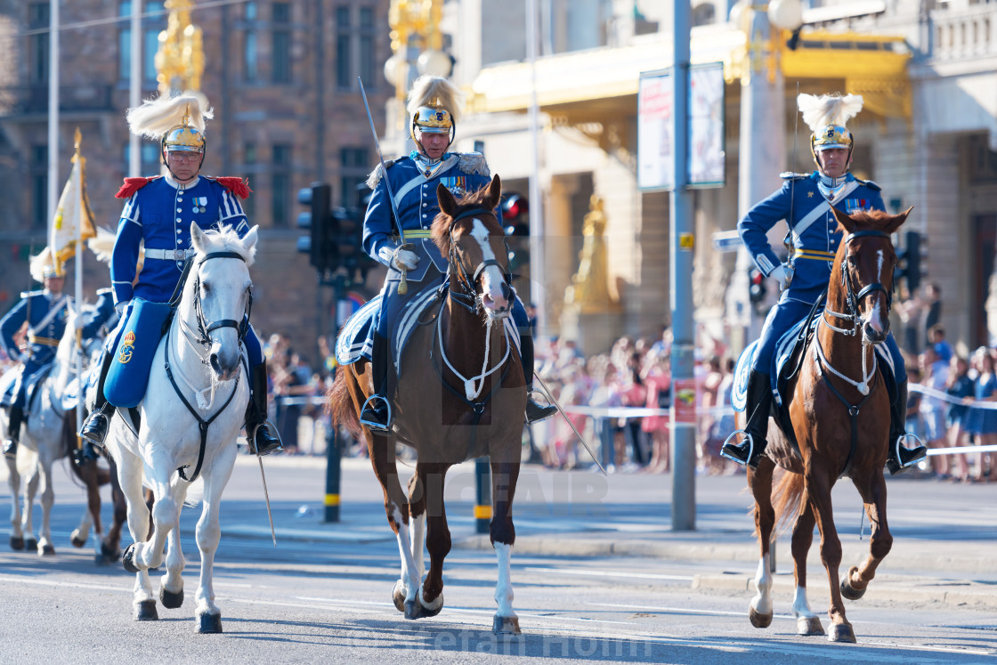 "Mounted guards before the Royal carriages during the national da" by Stefan Holm - $6.32 "Mounted guards before the Royal carriages during the national da" stock image