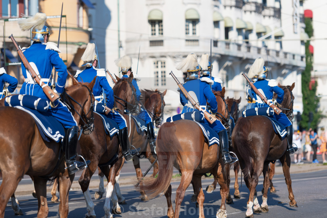 "Mounted royal guards behinde the Royal cortege during the nation" by Stefan Holm - $6.32 "Mounted royal guards behinde the Royal cortege during the nation" stock image