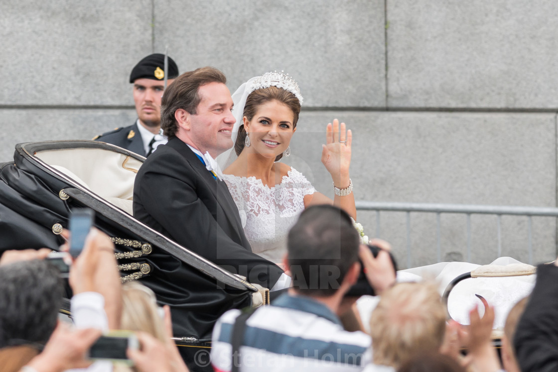 "Princess Madeleine and Chris O´Neill ride in a carriage" by Stefan Holm - $6.32 "Princess Madeleine and Chris O´Neill ride in a carriage" stock image