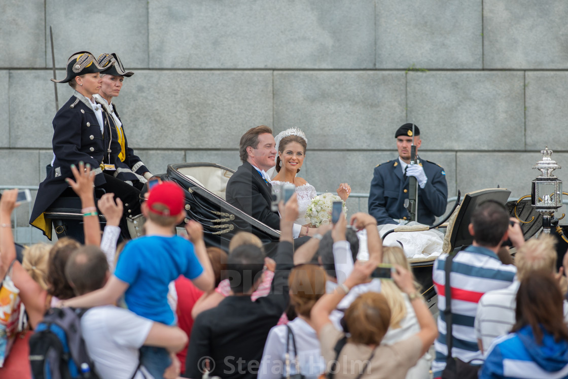 "Princess Madeleine and Chris O´Neill ride in a carriage" by Stefan Holm - $6.32 "Princess Madeleine and Chris O´Neill ride in a carriage" stock image