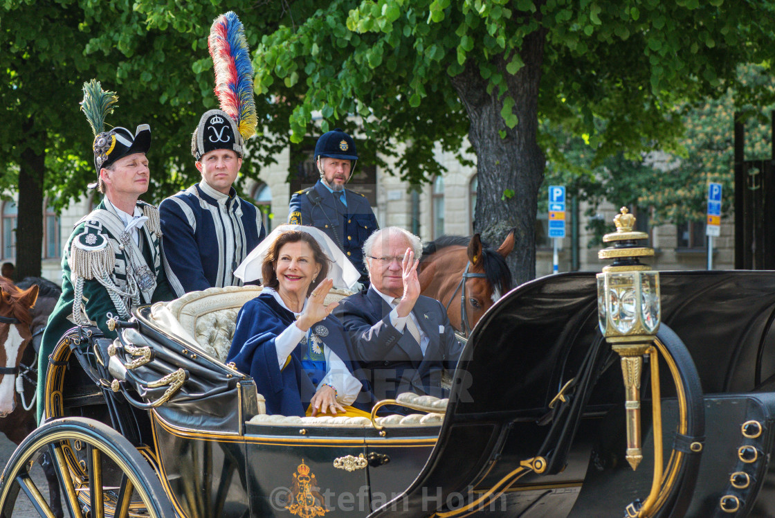 "Royal cortege with Queen Silvia and King Carl-Gustav" by Stefan Holm - $6.31 "Royal cortege with Queen Silvia and King Carl-Gustav" stock image