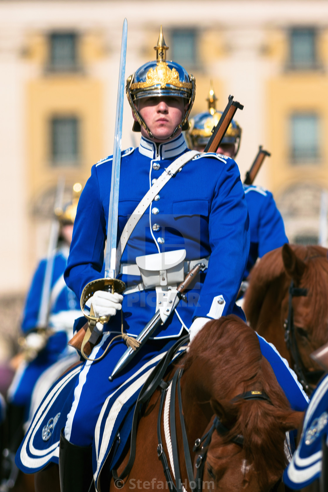 "Swedish horse guard on duty at the Royal Palace in Stockholm" by Stefan Holm - $6.35 "Swedish horse guard on duty at the Royal Palace in Stockholm" stock image
