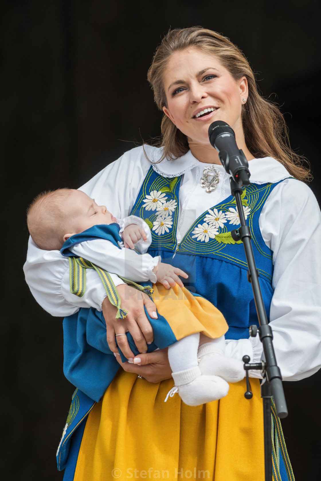 "Princess Madeleine of Sweden with Princess Leonore in her arms h" by Stefan Holm - $6.30 "Princess Madeleine of Sweden with Princess Leonore in her arms h" stock image