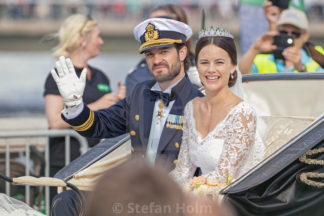 "Swedish prince Carl Philip Bernadotte waiving to audience on his" by Stefan Holm - $6.30 "Swedish prince Carl Philip Bernadotte waiving to audience on his" stock image
