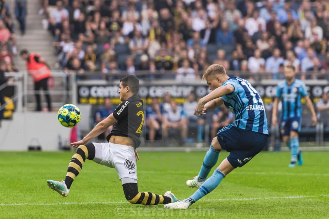 "Football derby between AIK and DIF at Friends Arena in Solna" by Stefan Holm - $6.32 "Football derby between AIK and DIF at Friends Arena in Solna" stock image