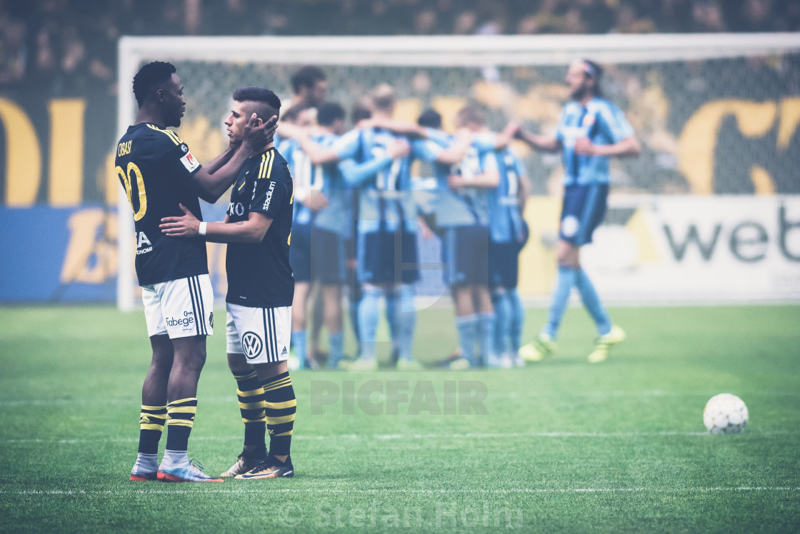 "Chinedu Obasi and Nicolas Stefanelli (AIK) at the soccer derby b" by Stefan Holm - $6.30 "Chinedu Obasi and Nicolas Stefanelli (AIK) at the soccer derby b" stock image