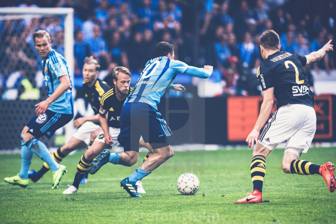 "Soccer derby between AIK and DIF in Allsvenskan" by Stefan Holm - $6.31 "Soccer derby between AIK and DIF in Allsvenskan" stock image