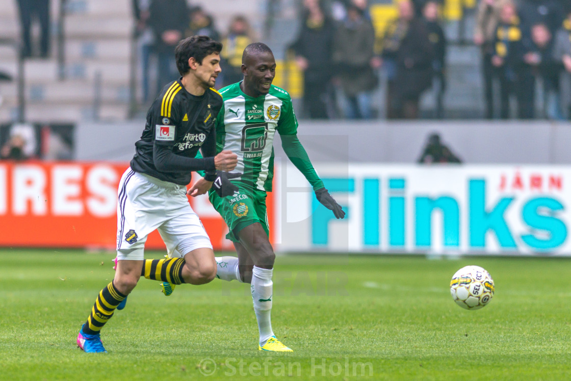 "Derby match between AIK and Hammarby IF at the national stadium" by Stefan Holm - $6.35 "Derby match between AIK and Hammarby IF at the national stadium" stock image