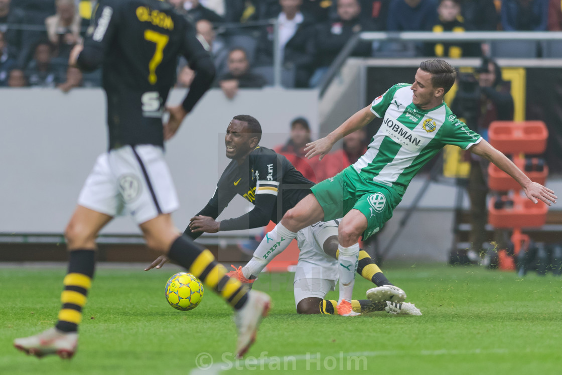 "Derby between AIK and Hammarby in the swedish Allsvenskan" stock image