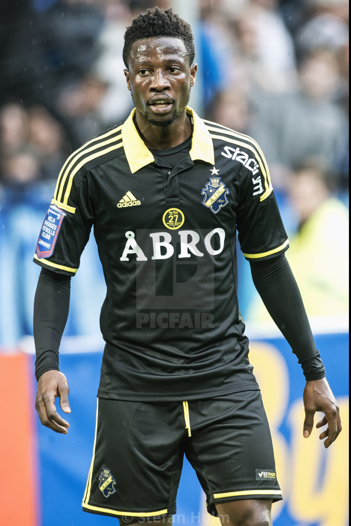 "Closeup of a AIK player at DIF against AIK" by Stefan Holm - $6.32 "Closeup of a AIK player at DIF against AIK" stock image