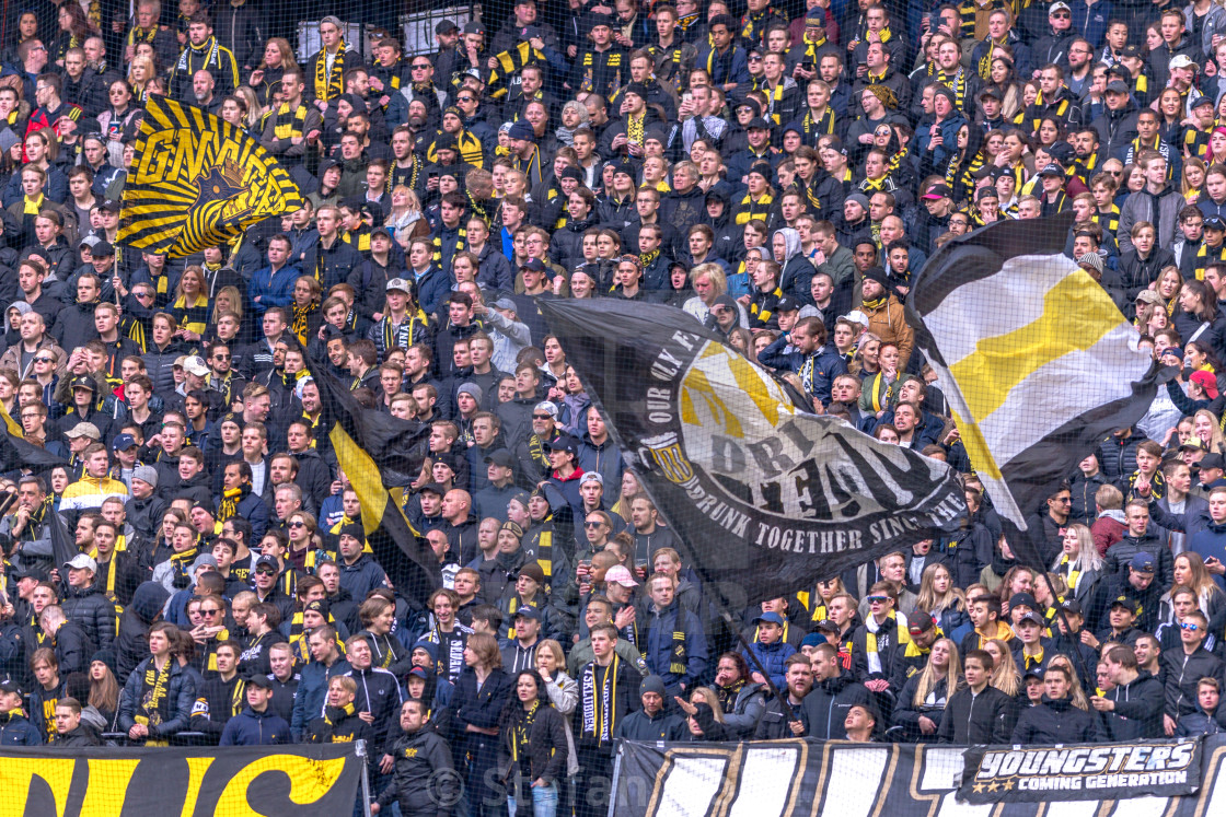 "Spectators between AIK and Hammarby IF at the national stadium F" by Stefan Holm - $6.29 "Spectators between AIK and Hammarby IF at the national stadium F" stock image