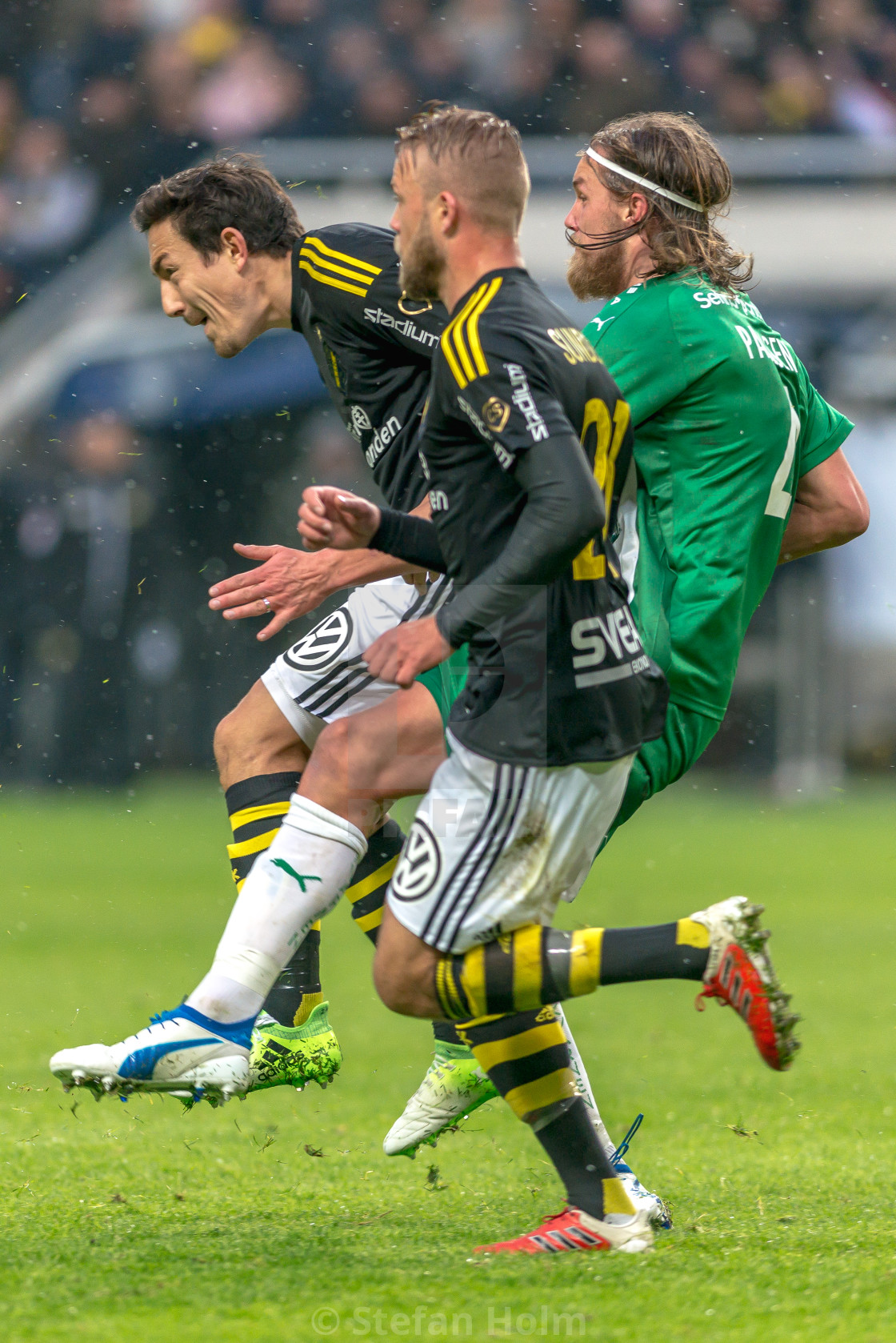 "Paulsen and Ishizaki at the derby game between AIK and Hammarby" by Stefan Holm - $6.34 "Paulsen and Ishizaki at the derby game between AIK and Hammarby" stock image