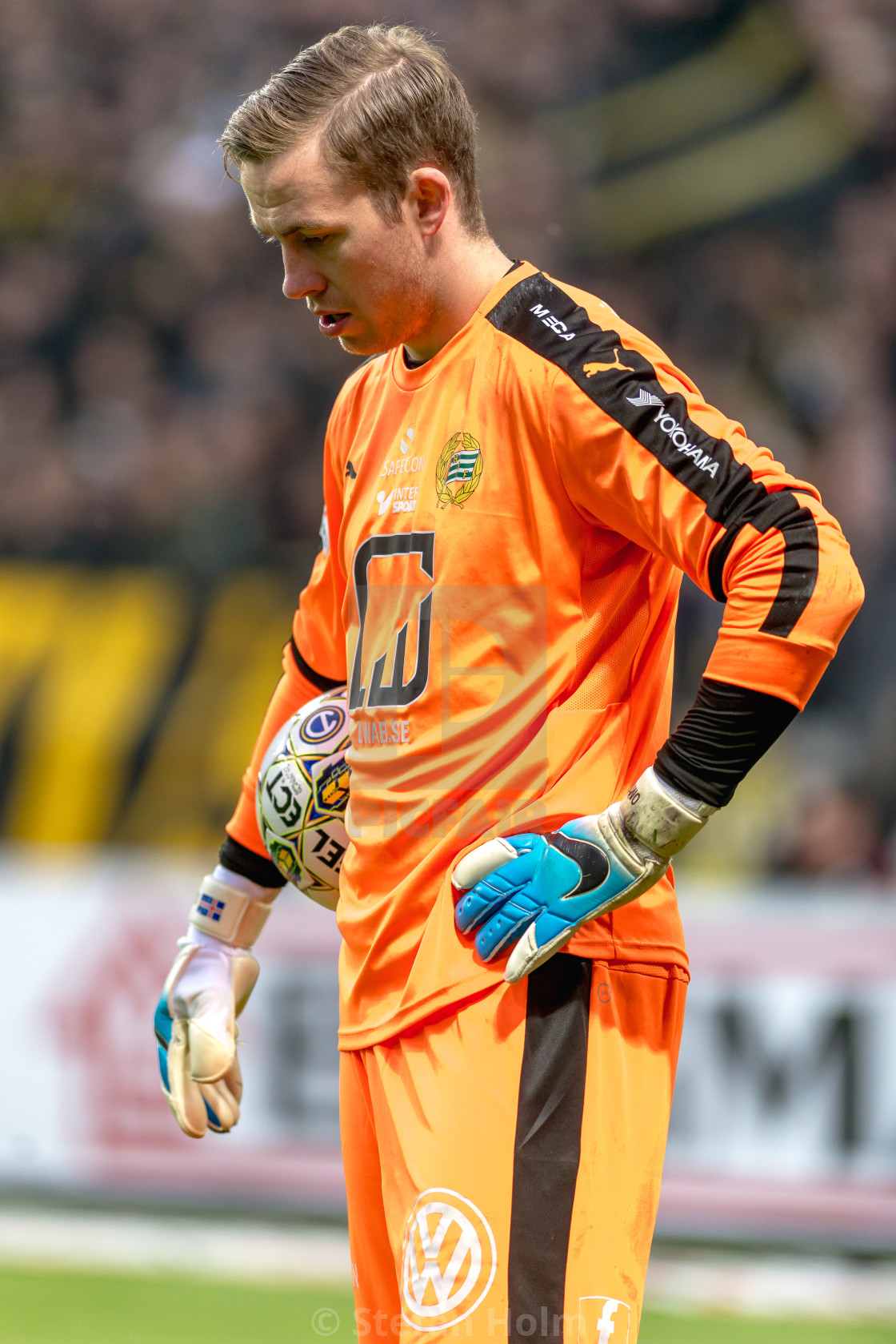 "Closeup of goalkeeper Ogdamundur Kristinsson at the derby game b" by Stefan Holm - $6.35 "Closeup of goalkeeper Ogdamundur Kristinsson at the derby game b" stock image