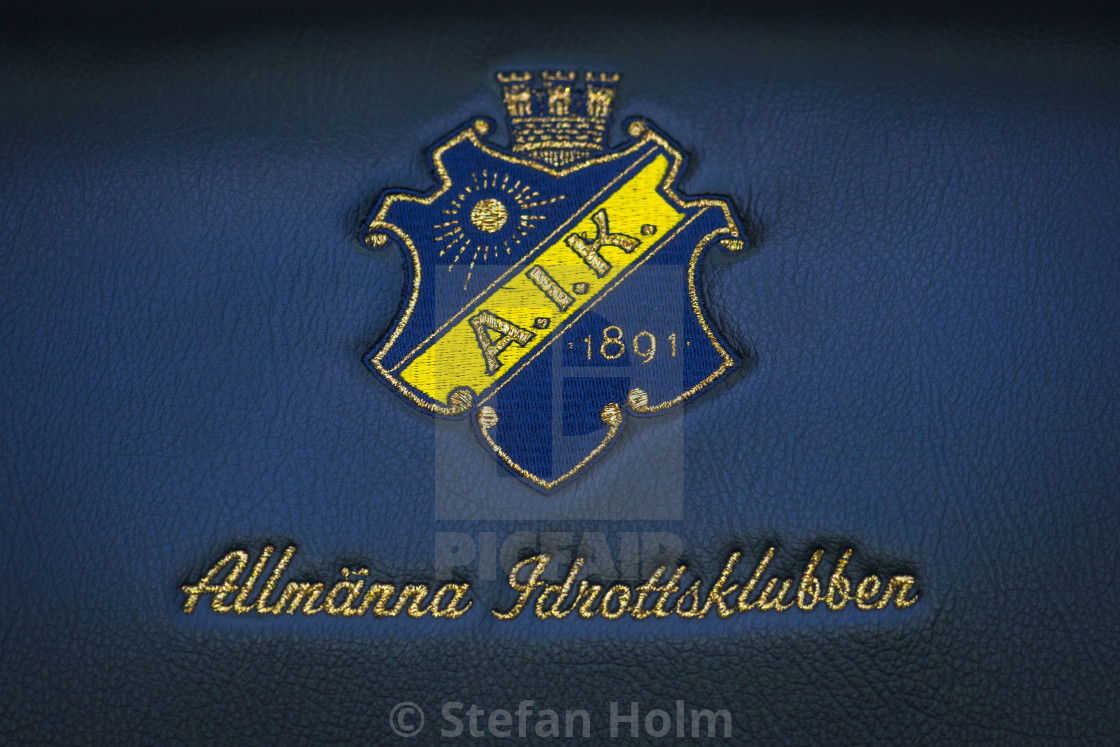 "AIK emblems on the player chairs at the soccer derby between AIK" by Stefan Holm - $6.32 "AIK emblems on the player chairs at the soccer derby between AIK" stock image