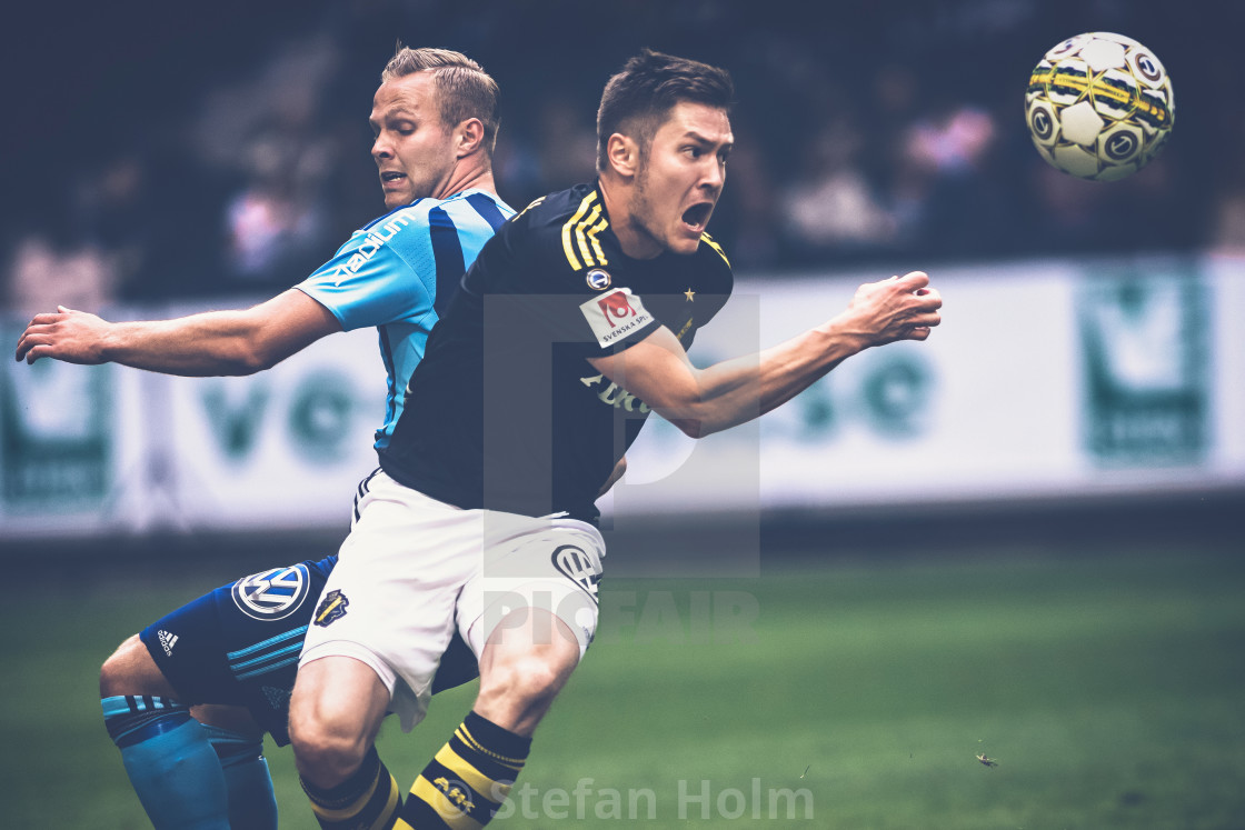 "Soccer derby between AIK and DIF in Allsvenskan" by Stefan Holm - $6.32 "Soccer derby between AIK and DIF in Allsvenskan" stock image