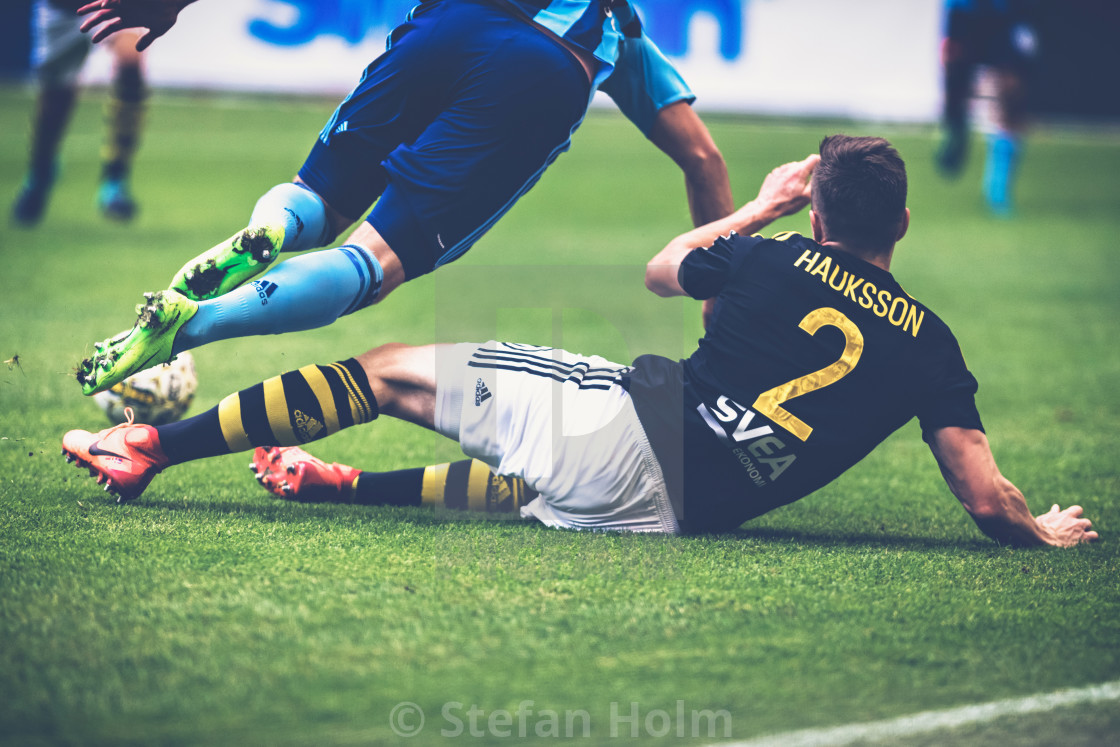 "Soccer derby between AIK and DIF in Allsvenskan" by Stefan Holm - $6.32 "Soccer derby between AIK and DIF in Allsvenskan" stock image