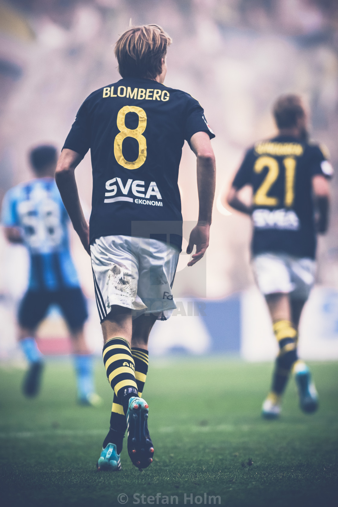 "Johan Blomberg (AIK) at the soccer derby between AIK and DIF in" by Stefan Holm - $6.35 "Johan Blomberg (AIK) at the soccer derby between AIK and DIF in" stock image