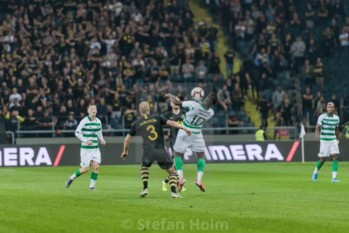 "Football game between AIK and Celtic FC at Friends Arena in Solna" by Stefan Holm - $6.30 "Football game between AIK and Celtic FC at Friends Arena in Solna" stock image
