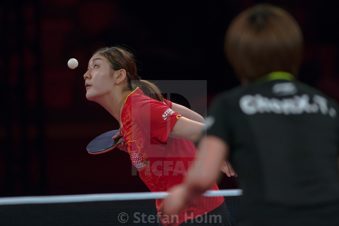 "Chen Meng against Chen Xitong from China in the quarterfinal in" by Stefan Holm - $6.34 "Chen Meng against Chen Xitong from China in the quarterfinal in" stock image