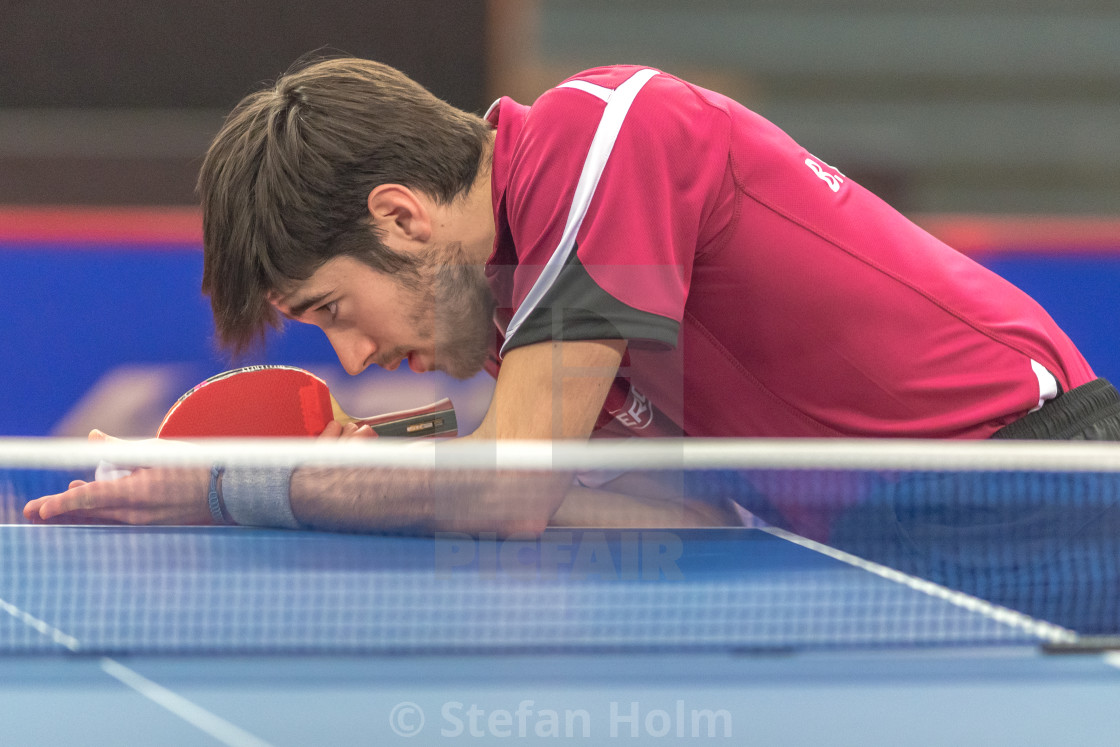 "Benjamin Brossier at the table tennis tournament SOC at the aren" by Stefan Holm - $6.29 "Benjamin Brossier at the table tennis tournament SOC at the aren" stock image