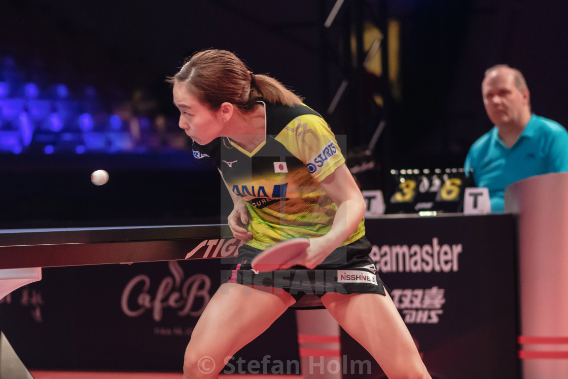 "Kasumi Ischikawa (JPN) vs Ning Ding (CHI) at the table tennis tournament SOC at the arena Eriksdalshallen in Stockholm" by Stefan Holm - $6.34 "Kasumi Ischikawa (JPN) vs Ning Ding (CHI) at the table tennis tournament SOC at the arena Eriksdalshallen in Stockholm" stock image