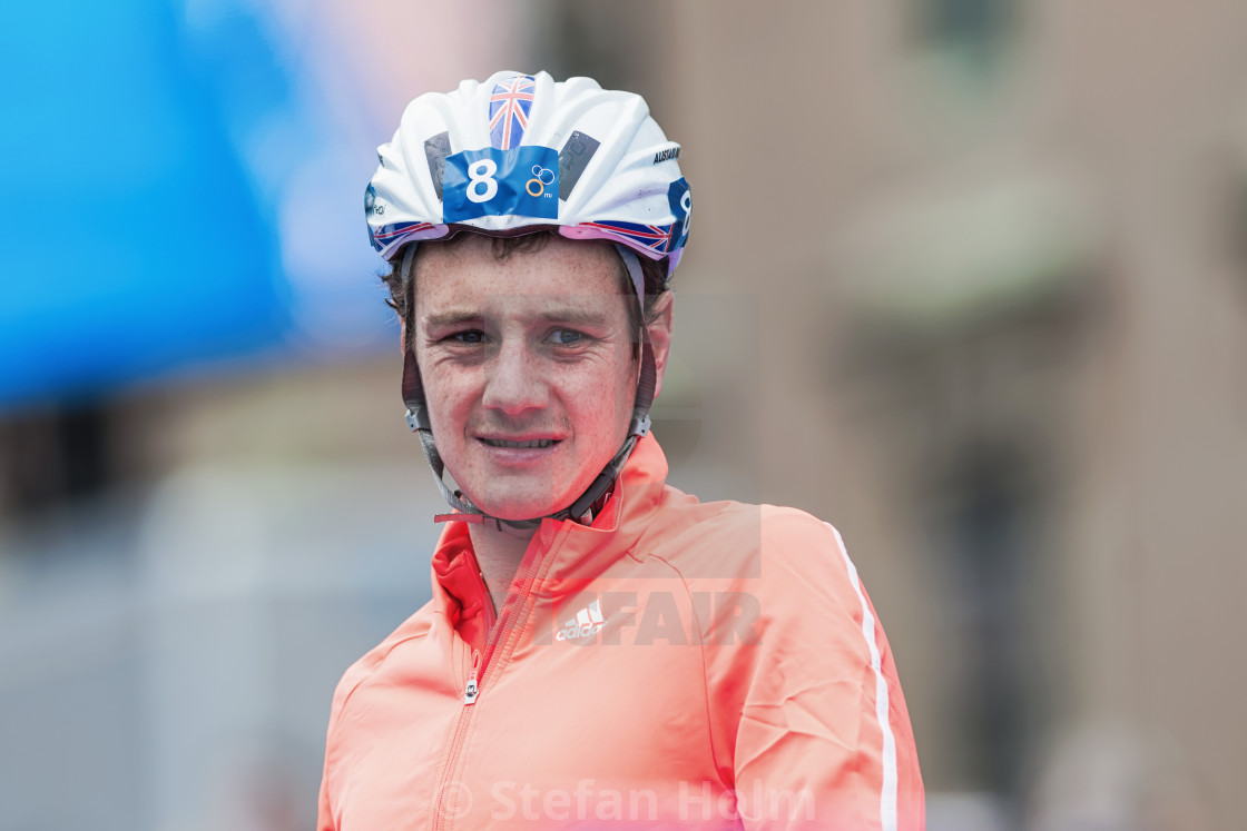 "Alistair Brownlee looking in the distance before the Mens ITU Wo" by Stefan Holm - $6.32 "Alistair Brownlee looking in the distance before the Mens ITU Wo" stock image