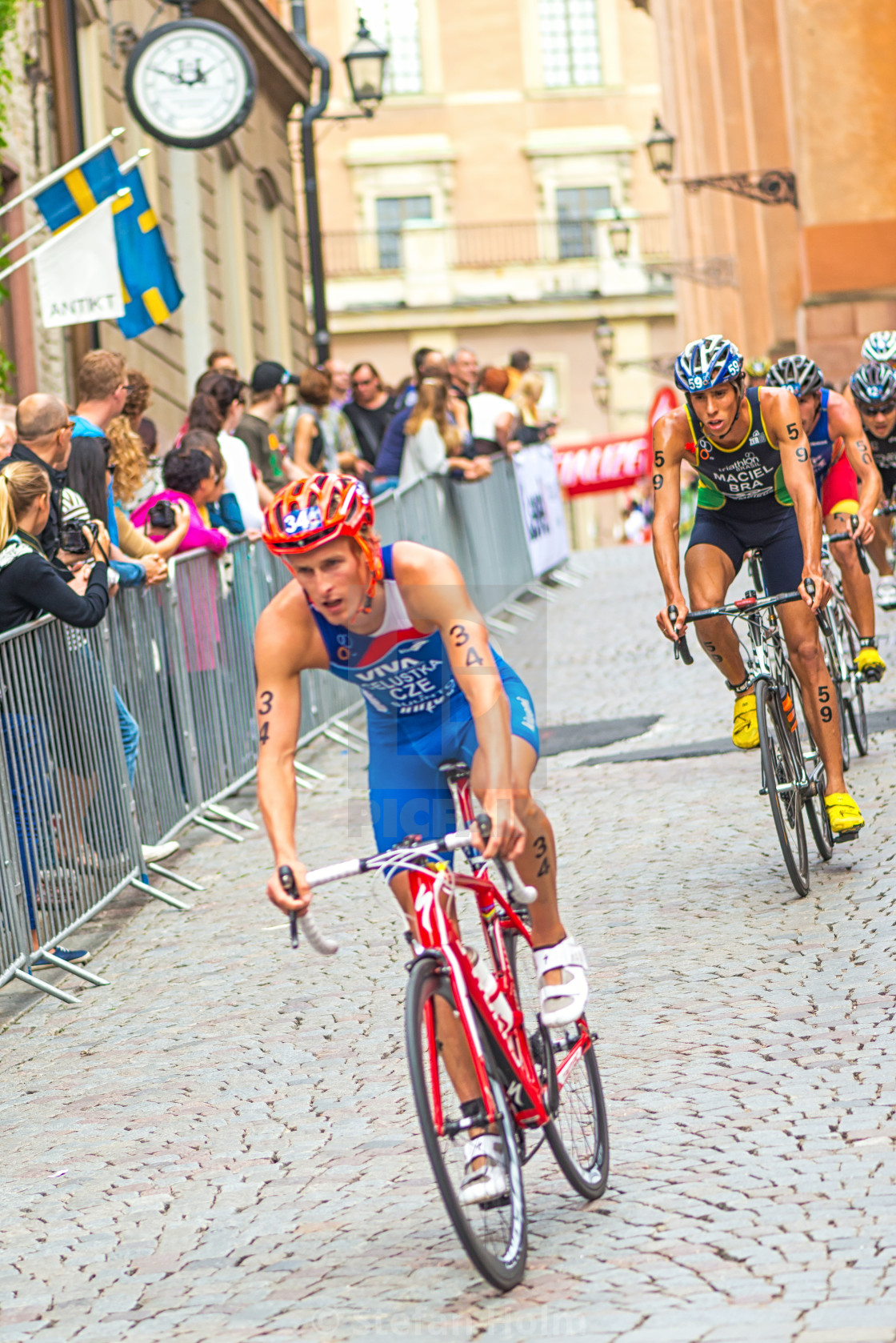 "STOCKHOLM - AUG, 24: Cycling event of the Mens ITU World Triathl" by Stefan Holm - $6.35 "STOCKHOLM - AUG, 24: Cycling event of the Mens ITU World Triathl" stock image