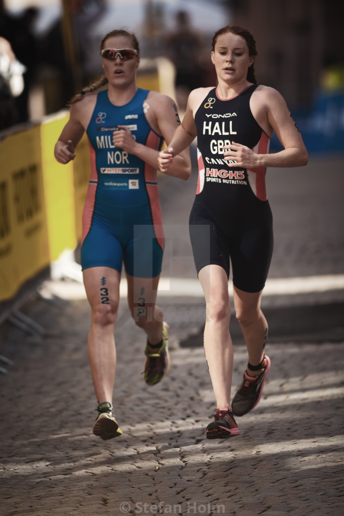 "Lucy Hall (GBR) and Lotte Miller (NOR) running at the womens ITU" by Stefan Holm - $6.32 "Lucy Hall (GBR) and Lotte Miller (NOR) running at the womens ITU" stock image