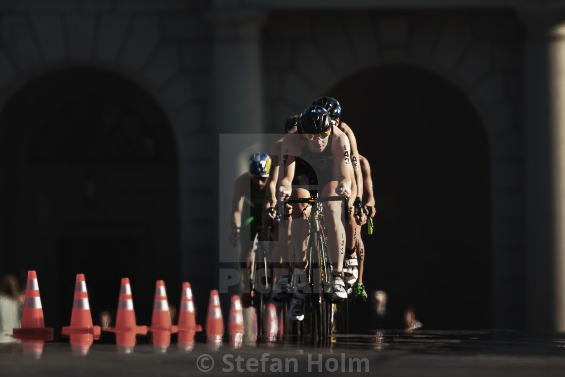 "Jorik Van Egdom (NED) leading a group of triathletes on bike in" by Stefan Holm - $6.31 "Jorik Van Egdom (NED) leading a group of triathletes on bike in" stock image