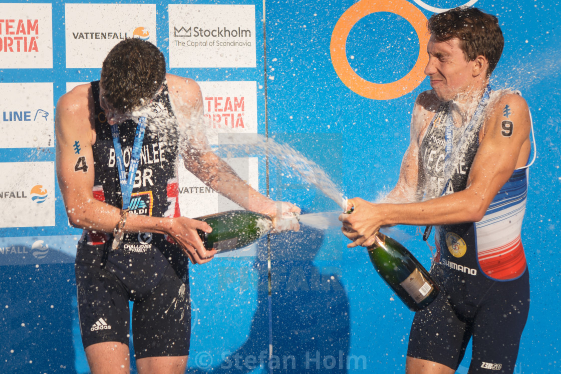 "Happy Kristian Blummenfelt (NOR) at the podium cermony during th" by Stefan Holm - $6.31 "Happy Kristian Blummenfelt (NOR) at the podium cermony during th" stock image