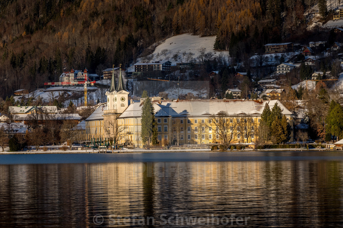 "Monastery on the lake" stock image