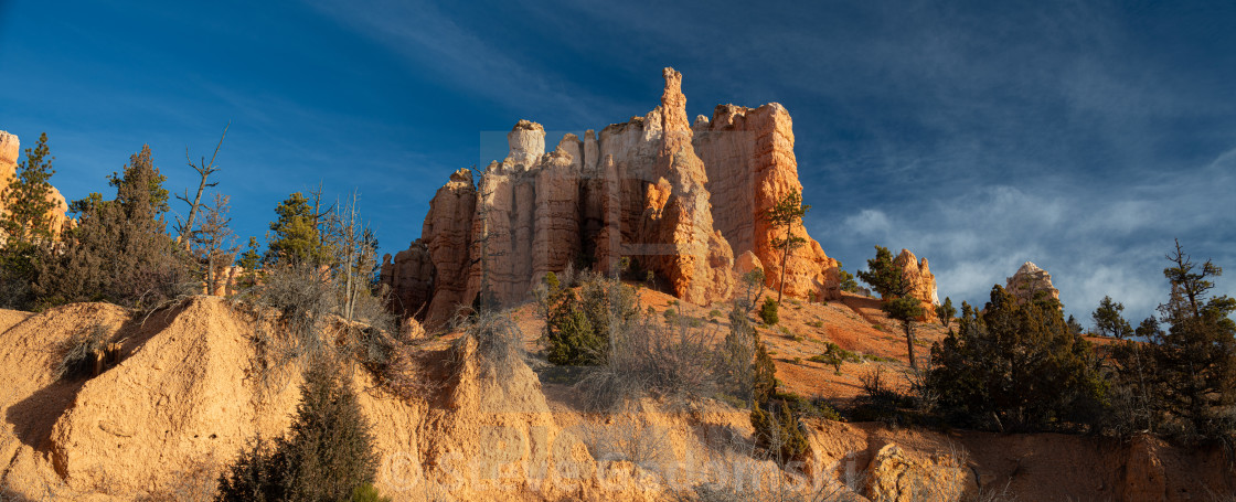 "Landscape photograph of the Mossy Cave area of Bryce Canyon National Park in..." stock image