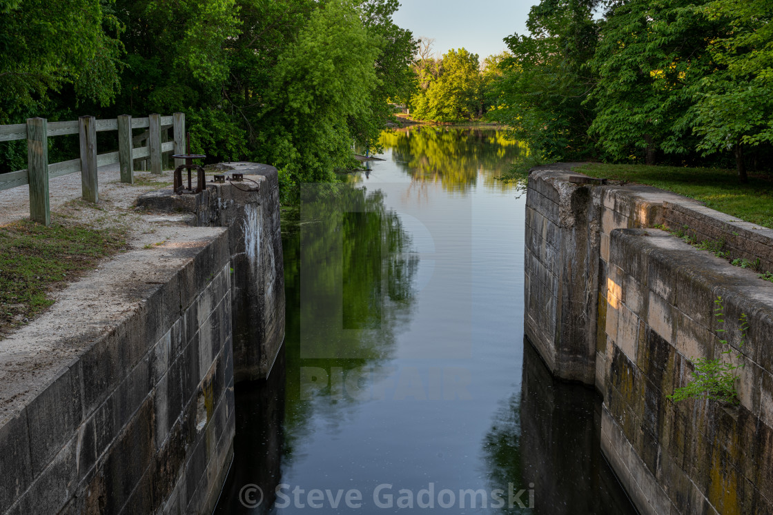 "Channahon Lock Number 7 Illinois" stock image