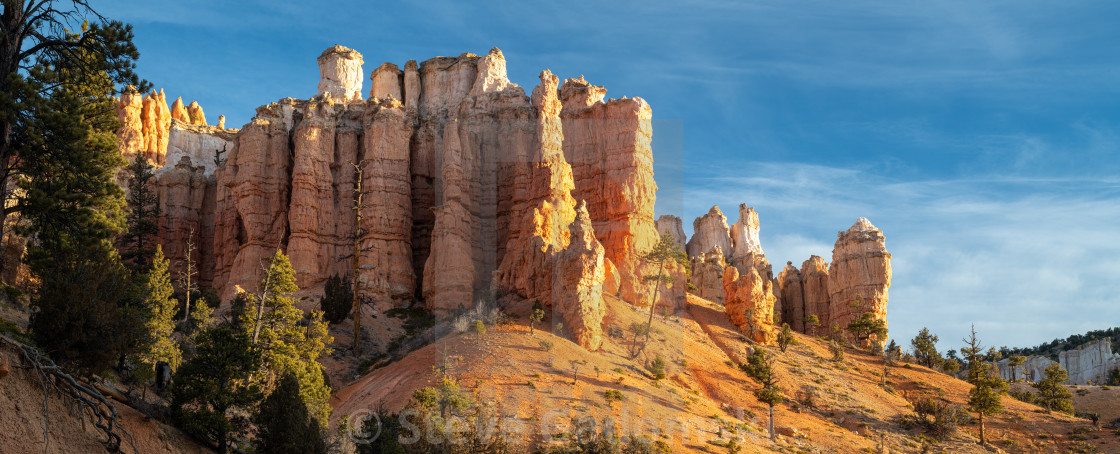 "Landscape photograph of the Mossy Cave area of Bryce Canyon National Park in..." stock image