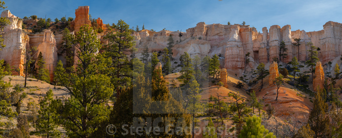 "Landscape photograph of the Mossy Cave area of Bryce Canyon National Park in..." stock image