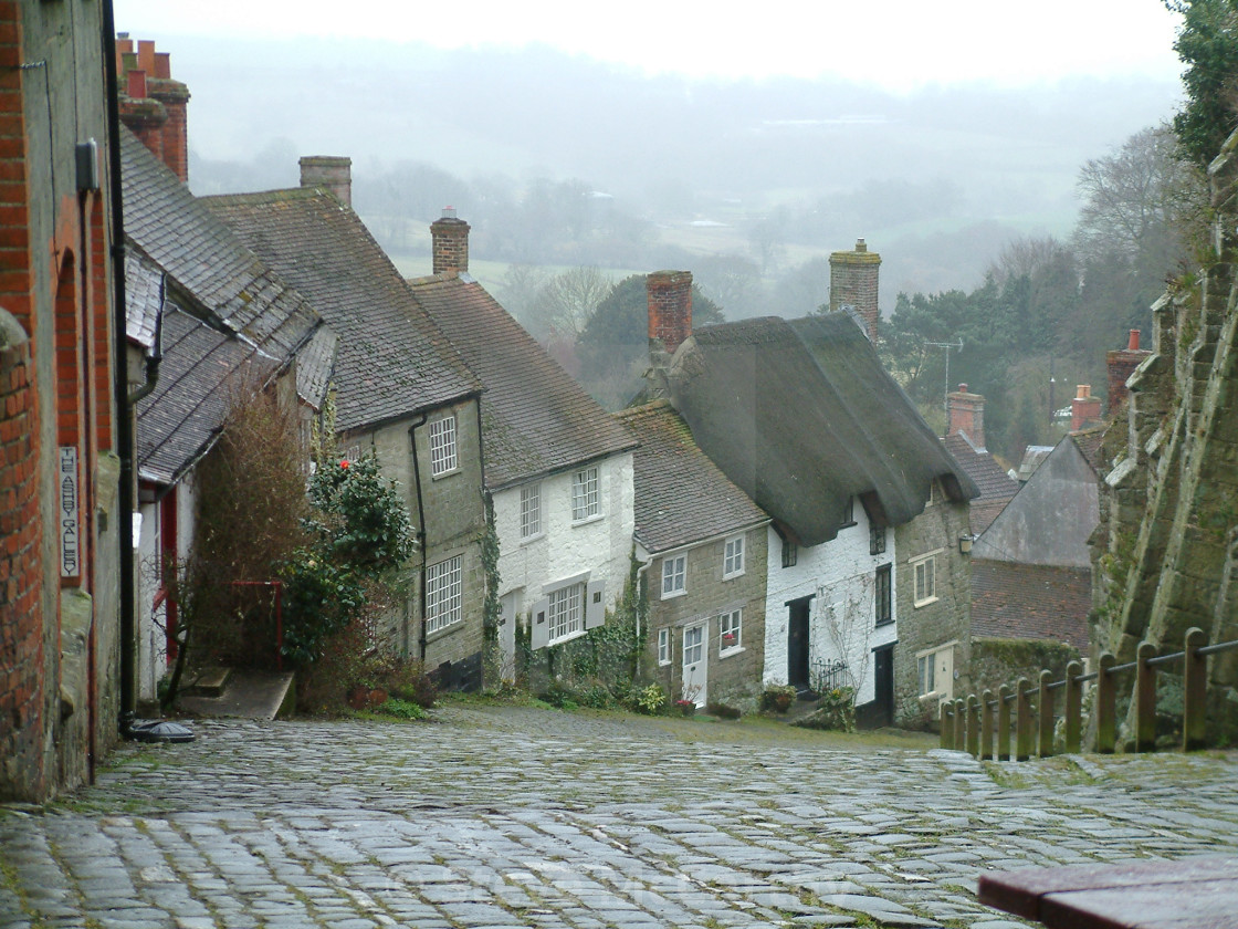 "Gold hill, Shaftesbury" stock image