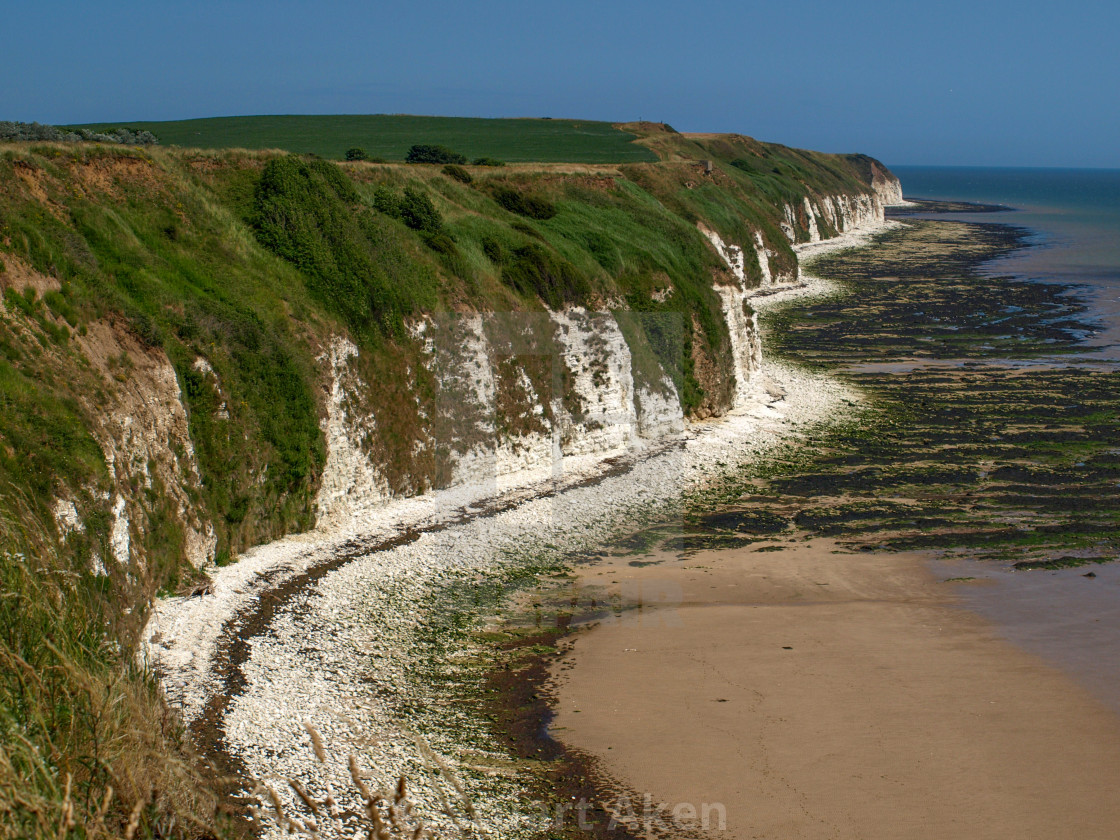 "Curvy Chalk Cliff" stock image